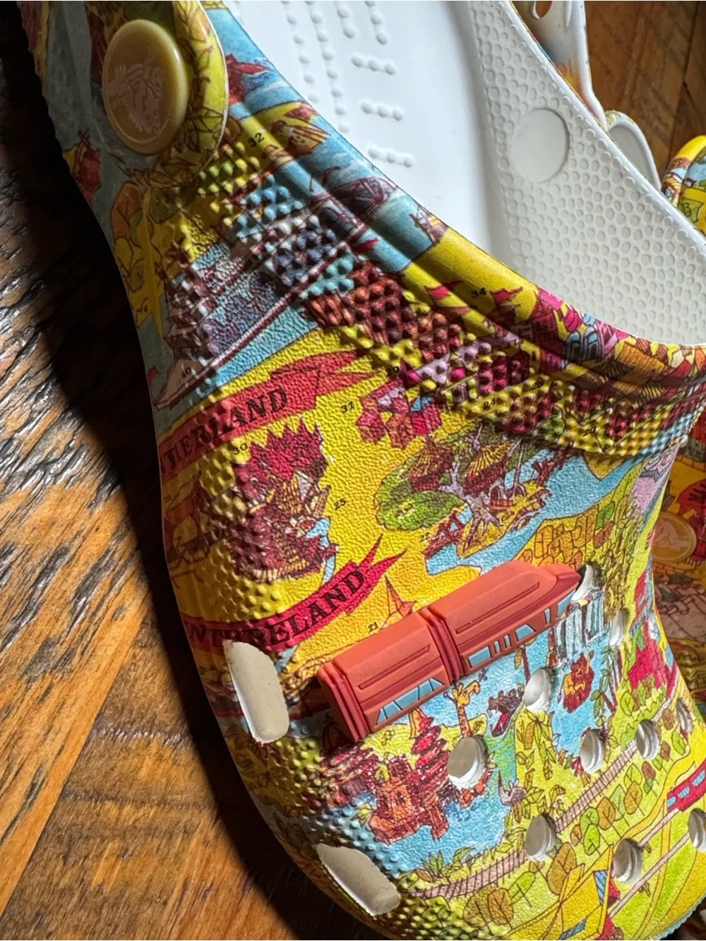 Disney Walt Disney World 50th Anniversary crocs with park map print Size 12